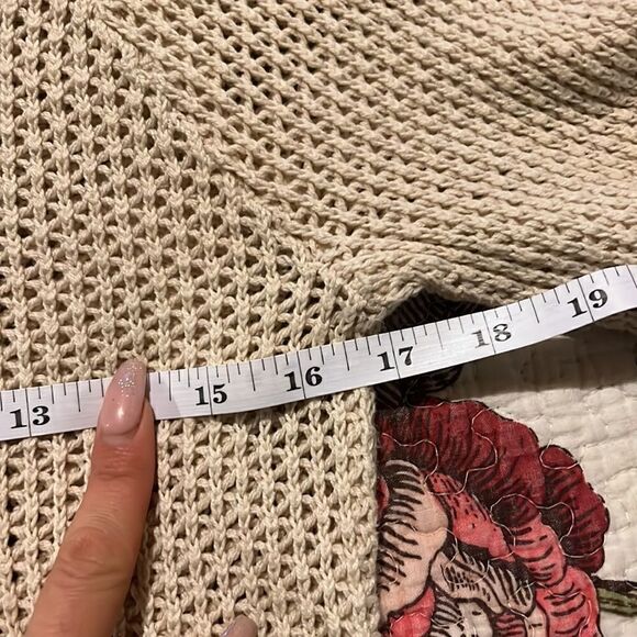 Roxy Women's Tan Sheer Open Knit Long Sleeve Sweater - Picture 8 of 8